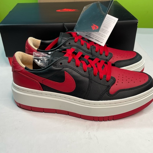 Air Jordan 1 Elevate Bred Black & Red Womens Size 10 Mens 8.5 Sneakers Shoes - Picture 2 of 12